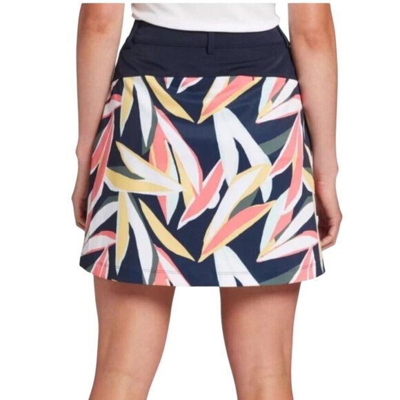 Lady Hagen Retro Leaf Dark Navy Desert Get Away 17" Traditional Skort SIZE-12 - Picture 5 of 15